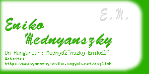 eniko mednyanszky business card